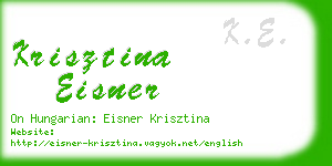 krisztina eisner business card